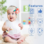 Reginary 30 Pack White Muslin Baby Bibs Bulk Adjustable 6 Layers Baby Bandana - Image 7