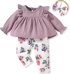 HINTINA Infant Baby Girl Long Sleeve Fall Winter Outfits by HINTINA