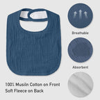 Muslin Baby Drool Bibs for Unisex Boys Girls, 6 Pack Soft Cotton Baby Bib for - Image 5