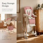 Mallify Foldable High Chairs for Babies and Toddlers, 3-in-1 Convertible Baby - Image 4