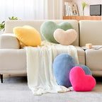Orange Heart Pillows, Cute Heart Decorative Pillow, Heart Shaped Throw Pillows - Image 4