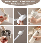 Bottle Brush Set Baby Bottle Cleaner Kit wtih Silicone Brush Nipples Brush - Image 6