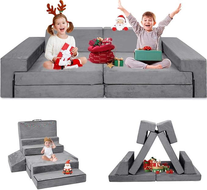Kids Play Couch, Modular Couch for Toddler and Baby Playroom/Bedroom, by HMS