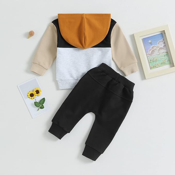 2Pcs Baby Boys Hoodie Tops Pants Set Dinosaur Deer Print Sweatsuit Fall Winter - Image 7