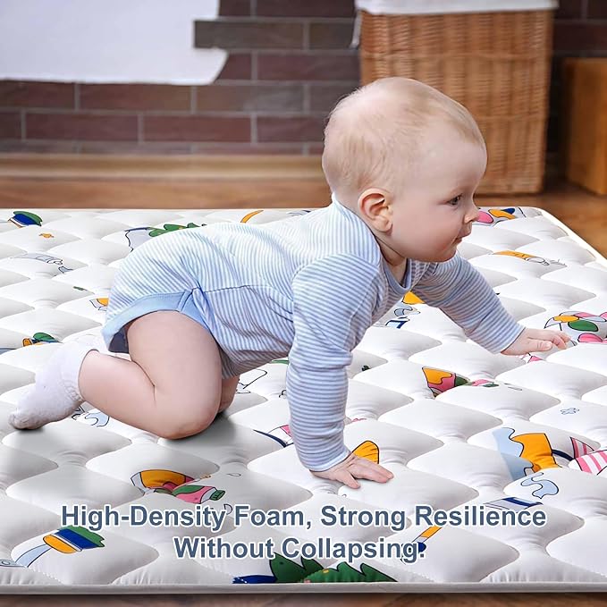Baby Play Mat - 65" X 50", Premium Thicker Foam One-Piece Crawling Mat - Image 4
