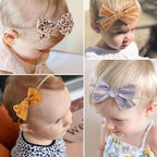 Baby Girl Headbands and Bows, Newborn Infant Toddler Nylon Hairbands Hair - Image 6