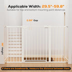 29.5-59.8" Baby Gate for Stairs, Baby Safety Essentials, Auto Close Gate for - Image 3