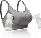 Momcozy Hands Free Pumping Bra, Adjustable Breast-Pumps Holding and Nursing Bra by Momcozy