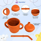 Silicone Transition Sippy Cup for 6+ month old | Includes 1 Toddler straw cup & - Image 2
