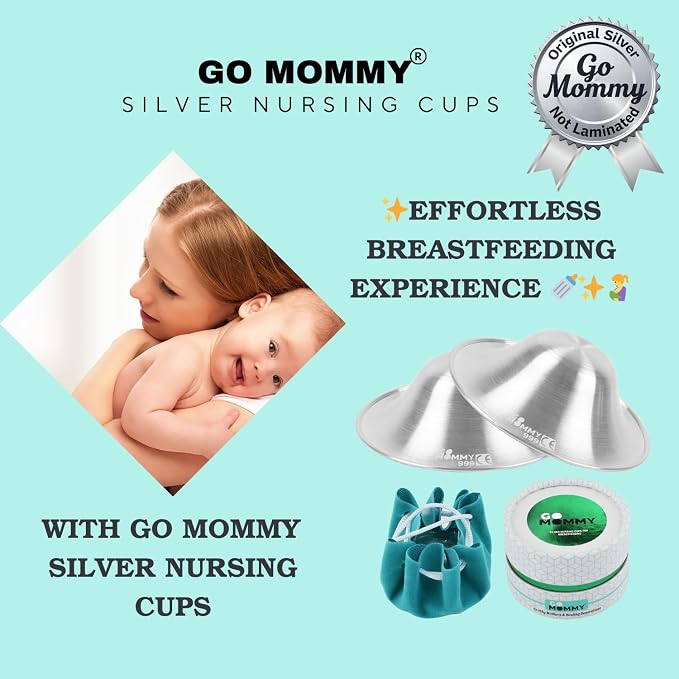 999 Pure Silver Nipple Shields for Breastfeeding Newborn & A Breastfeeding - Image 6