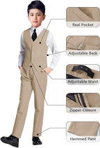 YuanLu Boys Suit for Kids Tuxedo Wedding Ring Bearer Outfit, 5 Piece Boy Slim - Image 4