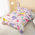 QOOMO Kawaii Cats Comforter King Size, Down Alternative, Soft and Lightweight - Image 3