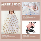 2-Pack Muslin Nursing Cover for Baby Breastfeeding - Image 6