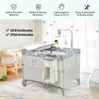BABY JOY 5-in-1 Pack and Play, Portable Baby Bedside Sleeper - Image 5