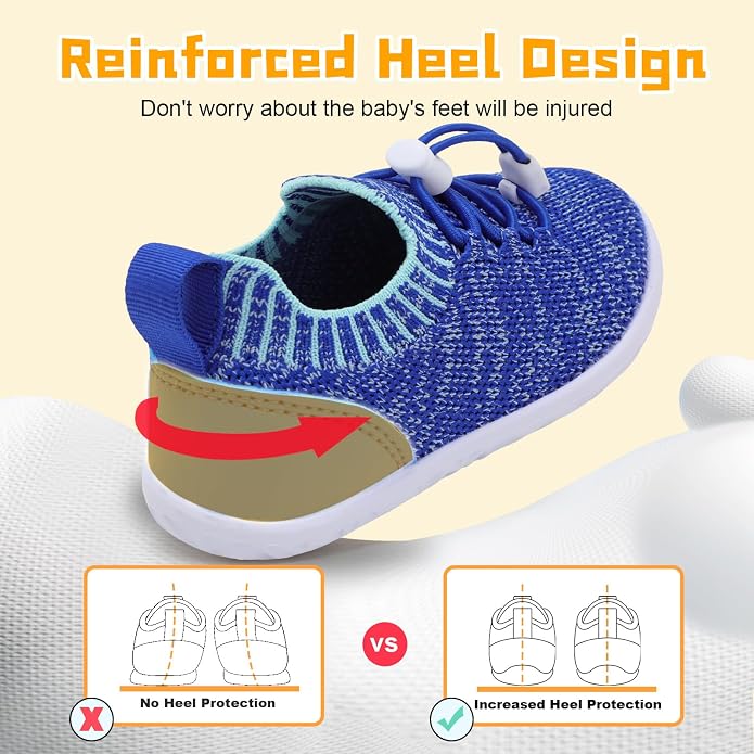 FEETCITY Baby Shoes Boys Girls First Walking Shoes Lightweight Infant Sneakers - Image 3
