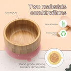 Baby Bamboo Bowls with Suction and Matching Spoon Set - Image 3