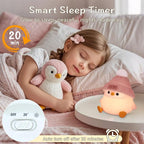 Penguin Silicone Night Light, Cute Pink Penguin Lamp - Image 3