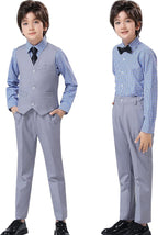 Boys' Suits Formal Slim Fit Tuxedo Boys Vest and Pants Set - Image 2
