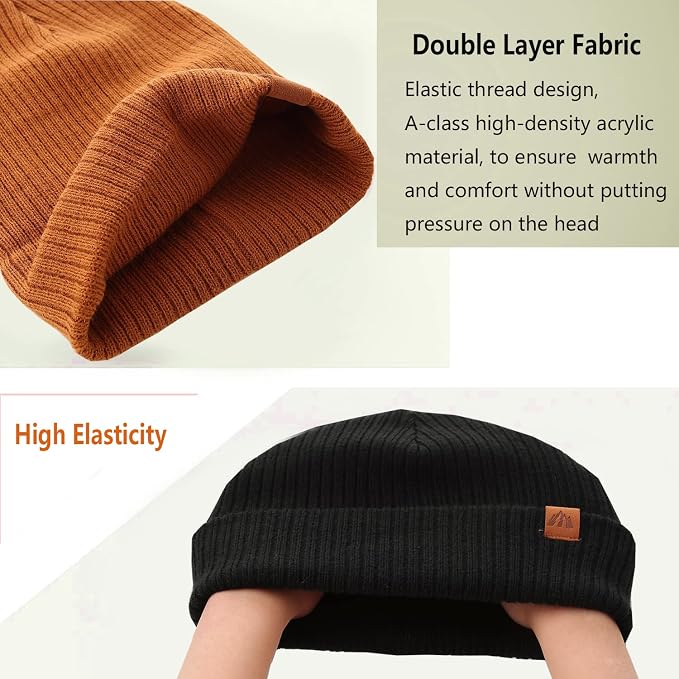 LMLALML Beanie for Toddler Boys Elegant Baby Beanie Knit Winter Hat for Kids - Image 3