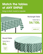 Pureegg Plastic Table Cloth Disposable 8 Pack, 54 x 108 Inch Table Cloths - Image 2