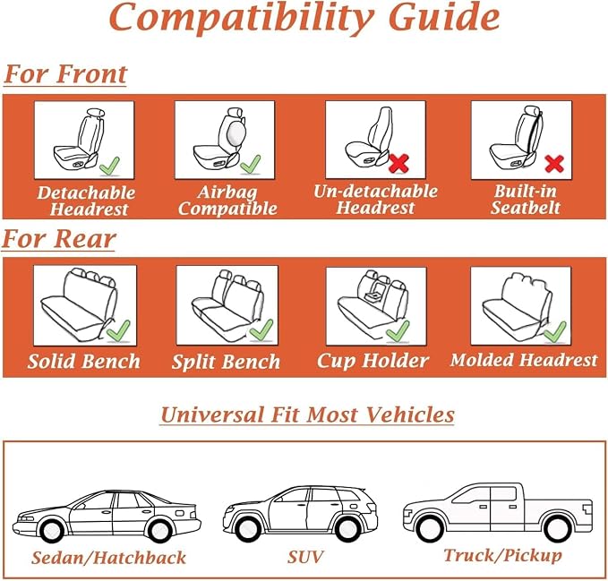 Coverado Seat Covers, Car Seat Covers Front Seats, Car Seat Cover, Car Seat - Image 7