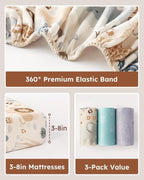 Baby Crib Sheets for Boys Girls, Breathable Soft Microfiber Baby Sheet Elephant - Image 5
