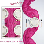 6 Pack Hot Pink Cheesecloth Table Runner 10Ft Gauze Cheese Cloth Table Runner - Image 5