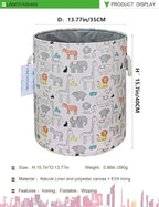 LANGYASHAN Laundry Basket Canvas Collapsible Organizer Storage Basket - Image 2