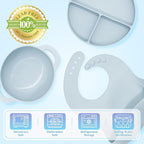 Silicone Baby Feeding Set 10 Pcs, Baby Led Weaning Supplies, Baby Feeding - Image 3