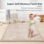 ACOMOPACK Baby Play Mat for Floor 1.3" Thick Memory Foam Play Mat 59"×71" Tummy - Image 7