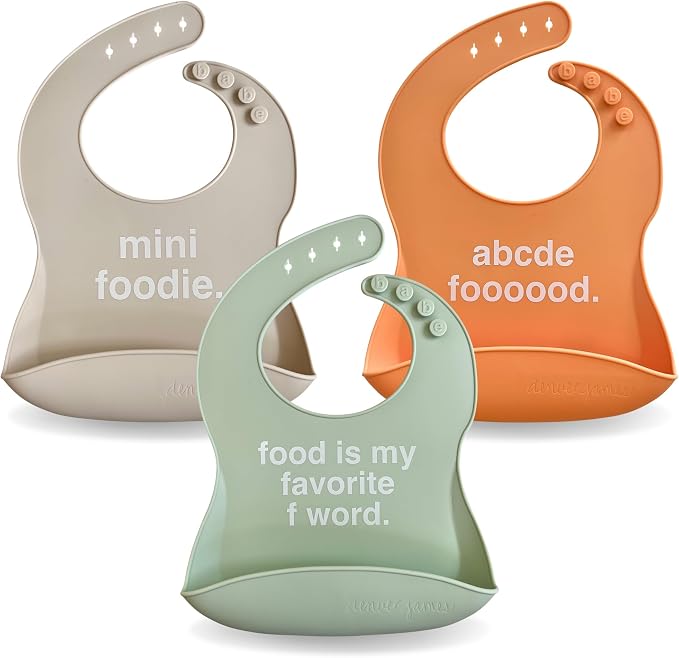Denver James Silicone Feeding Bibs | Dishwasher Safe. Waterproof. Adjustable. by DenverJames