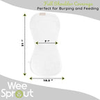 WeeSprout Unisex Organic Towel Cotton Burp Cloths, Four Ultra-Absorbent Layers - Image 3