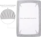 TILLYOU Mini Crib Sheets Fitted 2 Pack, Pack and Play Sheets - Image 3
