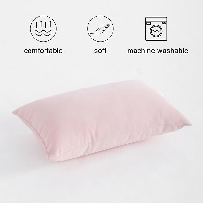 FLXXIE 2 Pack Microfiber Tiny Pillows, 11x7 Inches, Mini Pillows - Image 2