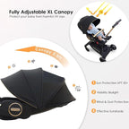 Baby Stroller Lightweight, High Landscape 360°Rotable, Adjustable Backrest - Image 5