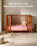 Baby Crib Sheets for Boys Girls, Breathable Soft Microfiber Baby Sheet Pink - Image 7