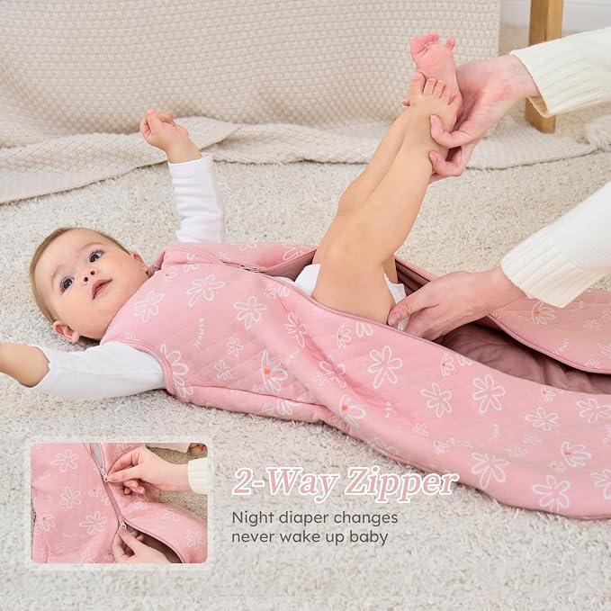 Looxii Baby Sleep Sack 0-6 Months 2.5 TOG Baby Wearable Blanket, Cotton Quilted - Image 2