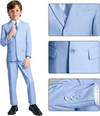 Boys Suit for Kids Teens Formal 5 Piece Tuxedo Suit Set - Image 3