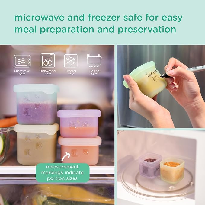 Olababy Clear Sense Silicone Storage Containers 4pk - Image 4