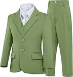 Boys’ Formal Suit 5 Piece Set, Toddler Tuxedos - Image 2
