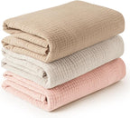 Konssy 3 Pack Muslin Swaddle Blankets by Konssy