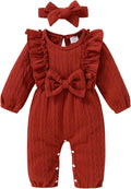 Happy Town Baby Girl Romper Infant Fall Winter Clothes Ruffle Sweater Long by HappyTown