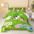 QOOMO Farm Animal Comforter, Pig Cow Sheep Comforter Set by QOOMOHOME