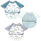 GRSSDER 3-pack Mess Proof Baby Feeding Bibs by BUYNOW