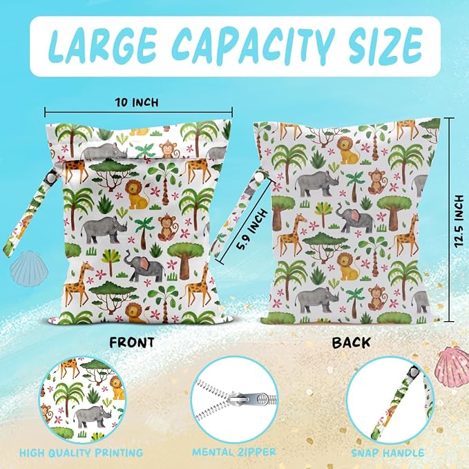 Wet Bag for Baby Swimsuit Kids Wet Dry Bag for Breast Pump Parts Diaper Bag - Image 2