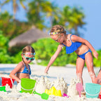 Chivao 6 Pack 7 Inch Beach Sand Buckets and Shovels Sets Castle Model Sand - Image 6