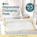 Reli. Disposable Changing Pads for Baby | 18" x 24" Disposable Diaper Changing - Image 2