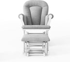 Child Craft Cozy Glider Rocker and Ottoman Set, Padded Cushion - Image 6