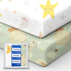 Space Crib Fitted Sheet, Super Stretchy Jersey Star Crib Sheets, Buttery Soft by TotBasic%7CRedesigntheBasic