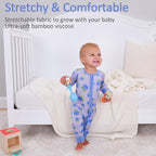 LollyBanks Baby Pajamas, 2-Way Zipper Romper, 95% Viscose Made from Bamboo and - Image 3